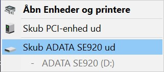 Werfen Sie den ADATA SE920 aus